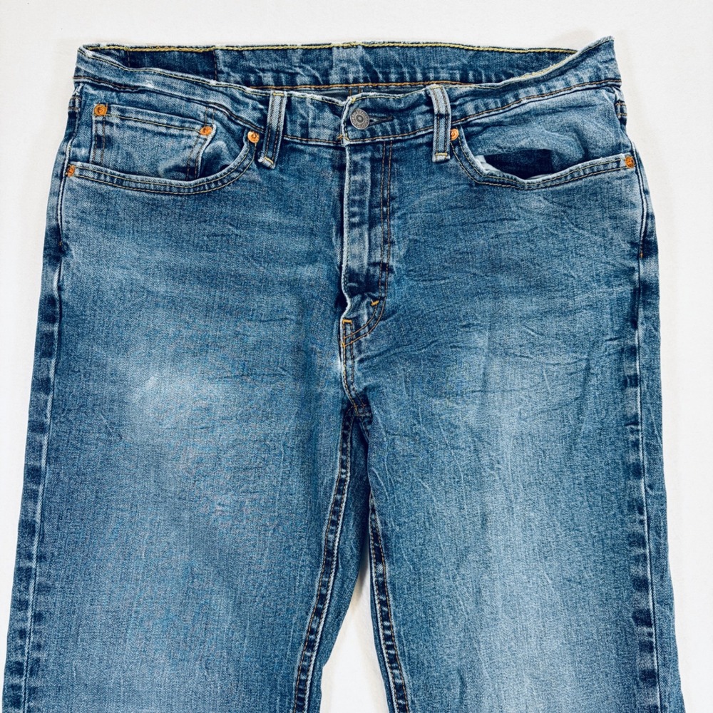 Levis 514 Mens 34x32 Straight Leg Jeans Blue Medium Wash